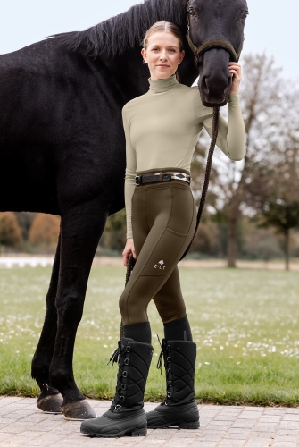 Breginsy zimowe ELT Ella w kolorze green brown zaprezentowane przez modelkę