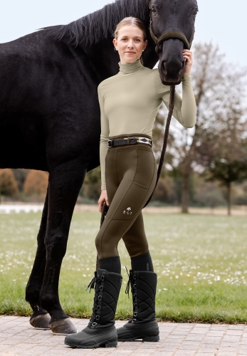 Breginsy zimowe ELT Ella w kolorze green brown zaprezentowane przez modelkę