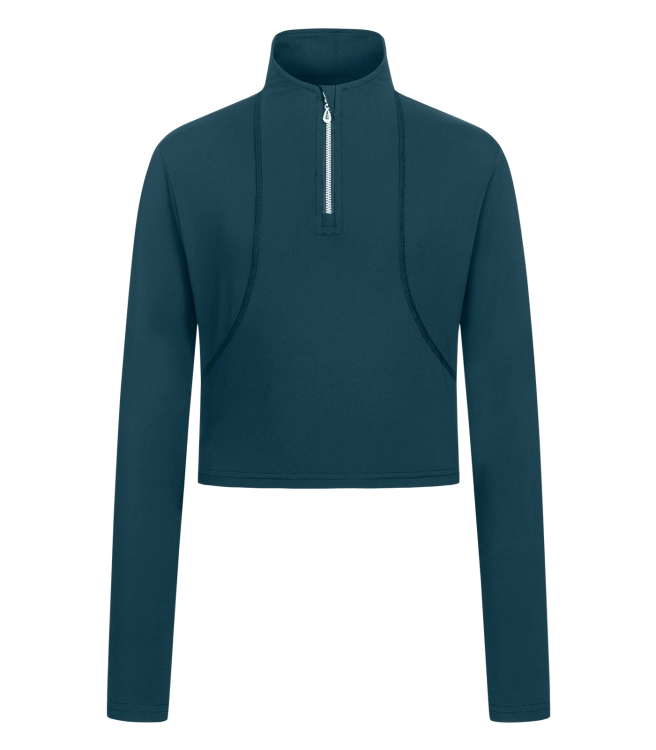 Bluzka jeździecka ELT Junior Alina w kolorze petrol blue
