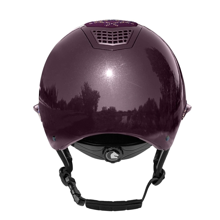Kask jeździecki z szerokim daszkiem Fair Play Quantinum W-V Spotlight Shiny w kolorze jagodowym