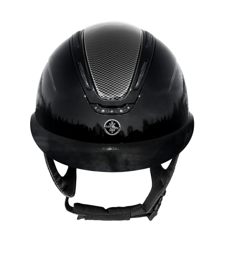 Kask do jazdy konnej Fair Play Equileus W-V Carbon Shiny w kolorze czarnym