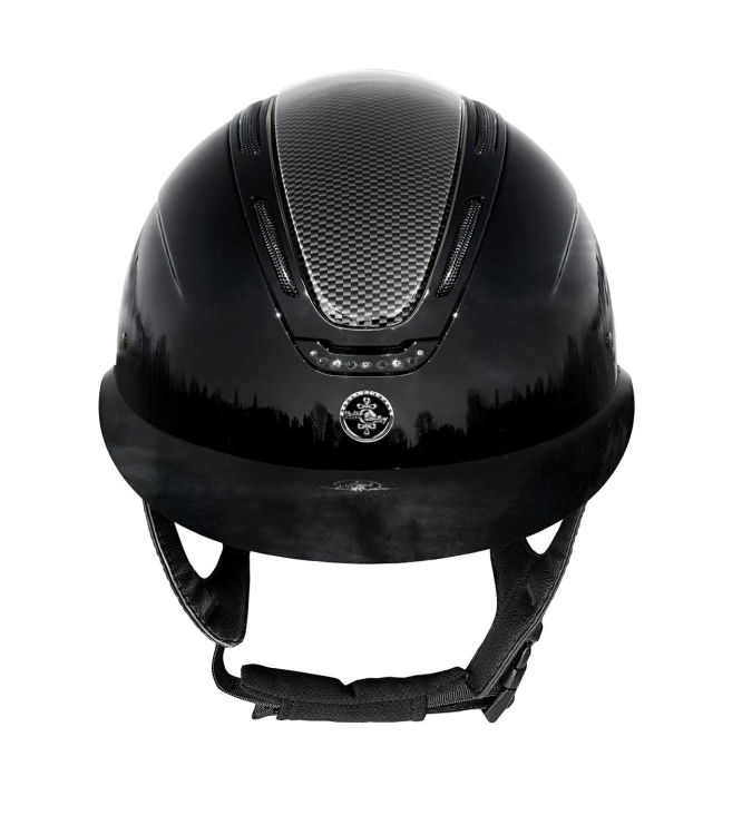 Kask do jazdy konnej Fair Play Equileus W-V Carbon Shiny w kolorze czarnym