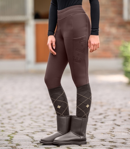 Buty ocieplane z antypoślizgową podeszwą ELT Rainless w kolorze espresso