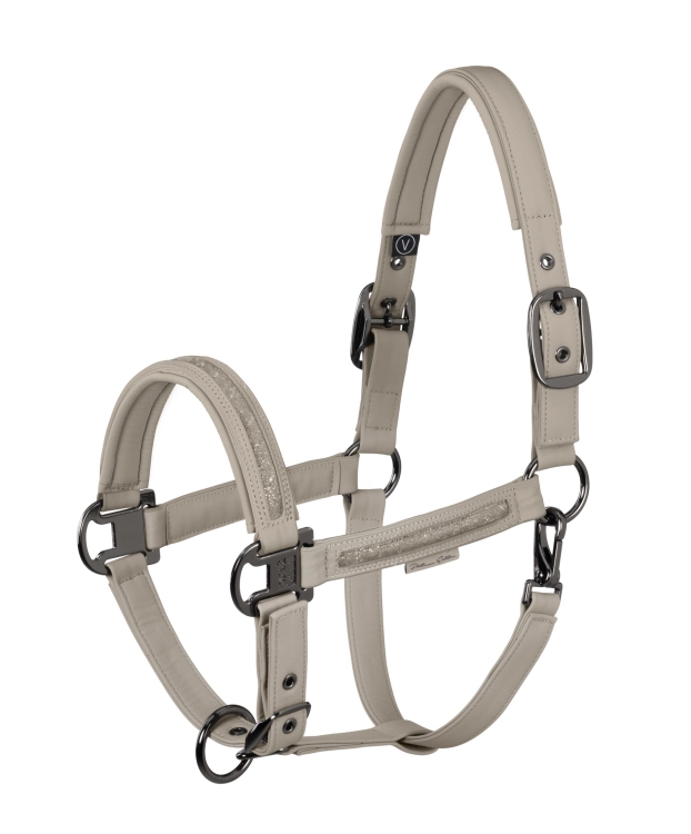 Kantar dla konia Eskadron Faux Leather w kolorze pale grey
