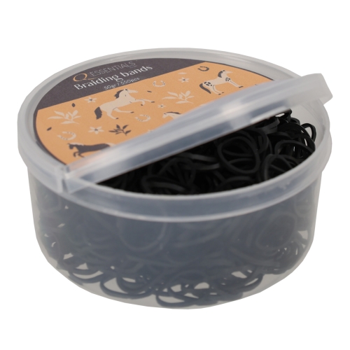 Gumki do grzywy w pudełku 50g QHP w kolorze czarnym