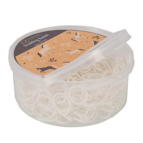 Gumki do grzywy w pudełku 50g QHP w kolorze białym