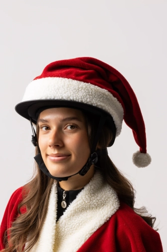 Czapka na kask świąteczna Horze Christmas w kolorze red