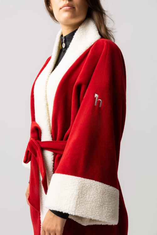 Płaszcz jeździecki Mikołaja Horze Christmas w kolorze czerwonym