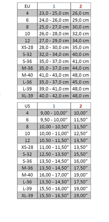 Czapsy jeździeckie w kolorze czarnym HKM Elastic Plain - tabela rozmiarów