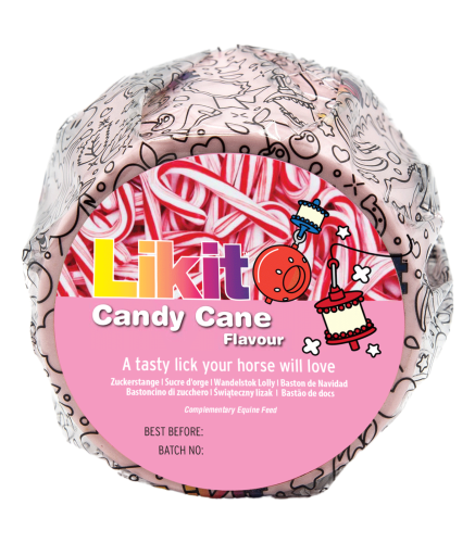 Lizawka dla konia Likit o smaku candy cane wkład