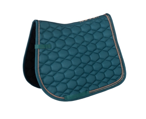 Czaprak dla konia HKM Glamour Rosegold Style w kolorze petrol i rosegold