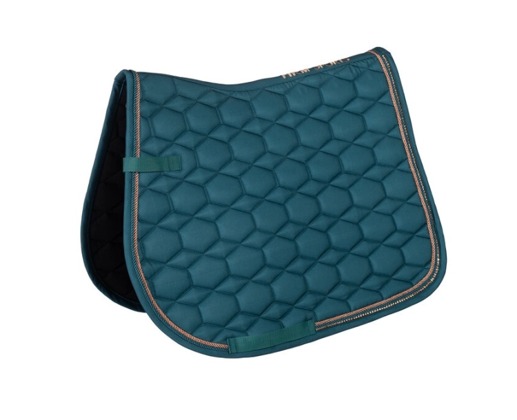 Czaprak dla konia HKM Glamour Rosegold Style w kolorze petrol i rosegold