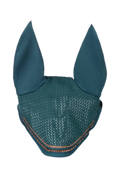 Nauszniki dla koni HKM Glamour w kolorze petrol/rosegold