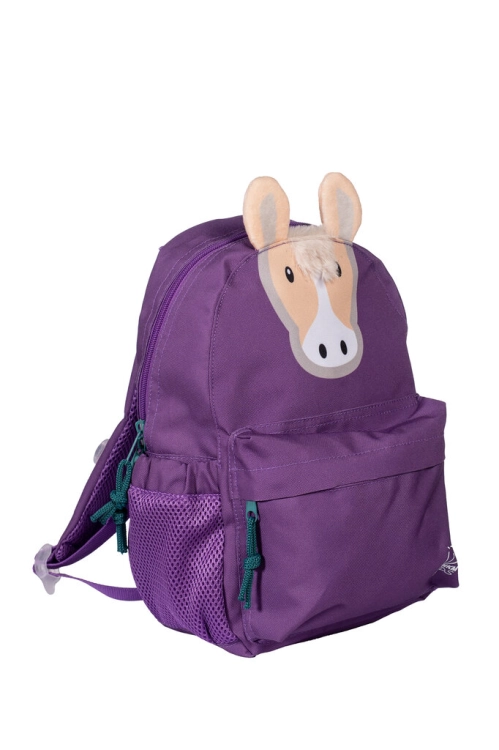 Plecak dziecięcy z koniem HKM Maui w kolorze dark lilac