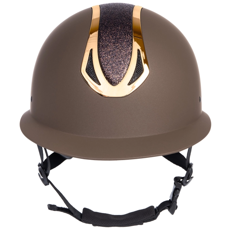 Kask jeździecki Harry's Horse PRO F1 Mat Sparkle w kolorze brązowym