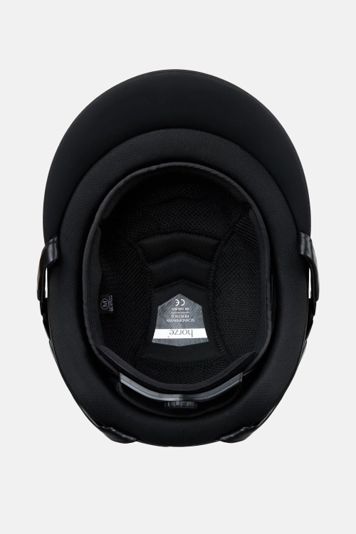 Kask jeździecki z wymienną wyściółką Horze Arix II Crystal w kolorze all black