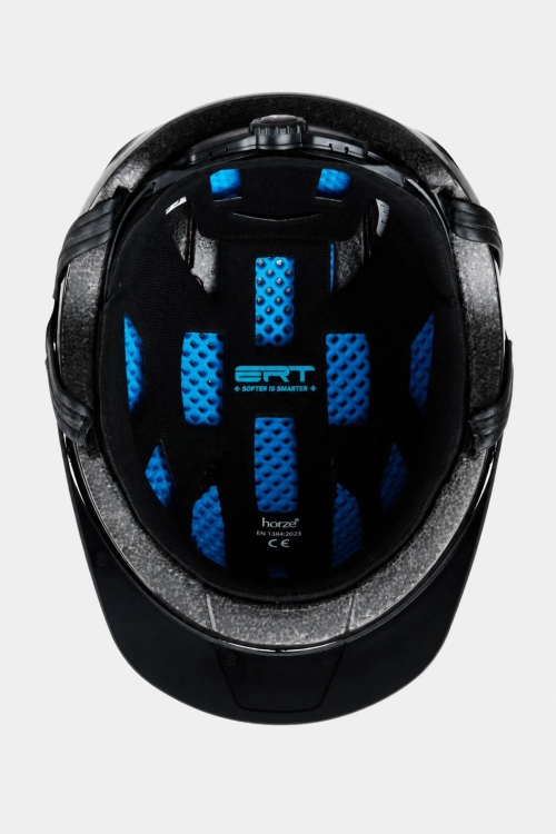 Kask jeździecki z miękką wyściółką Horze Guardian Gloss ERT w kolorze black beauty