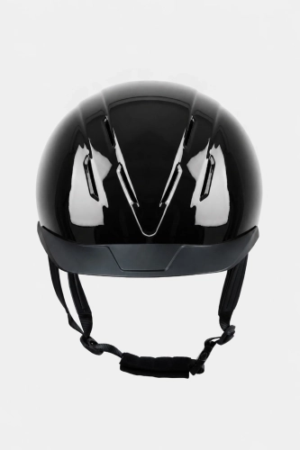 Kask jeździecki z błyszczącą skorupą Horze Guardian Gloss ERT w kolorze black beauty