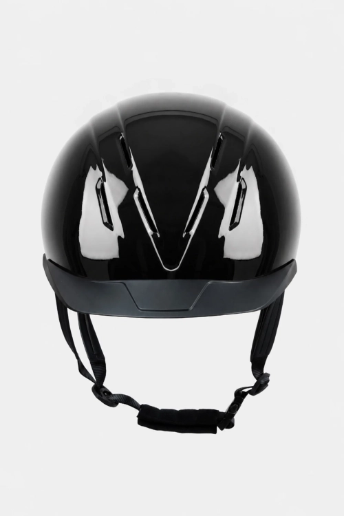 Kask jeździecki z błyszczącą skorupą Horze Guardian Gloss ERT w kolorze black beauty