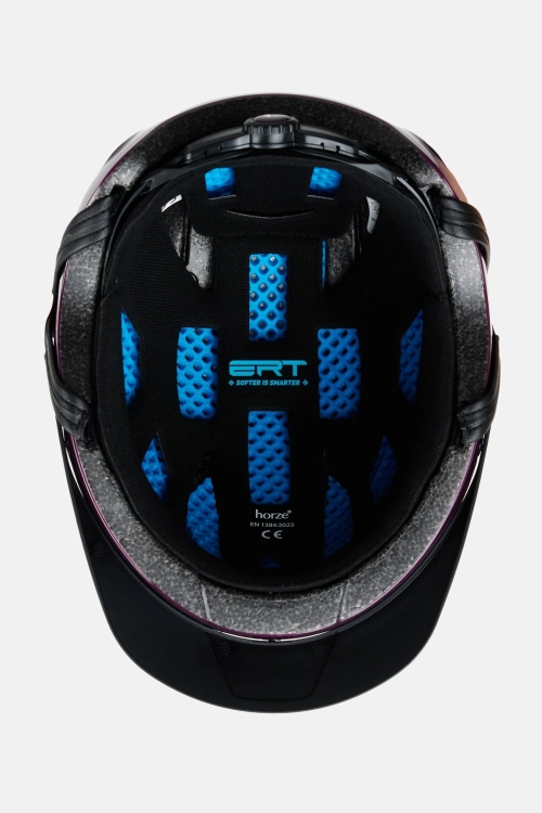 Kask jeździecki z miękką wyściółką Horze Guardian Gloss ERT w kolorze berry