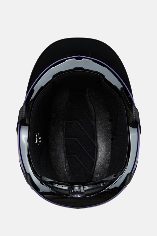 Kask jeździecki z wąskim daszkiem Horze Nova w kolorze purple velvet