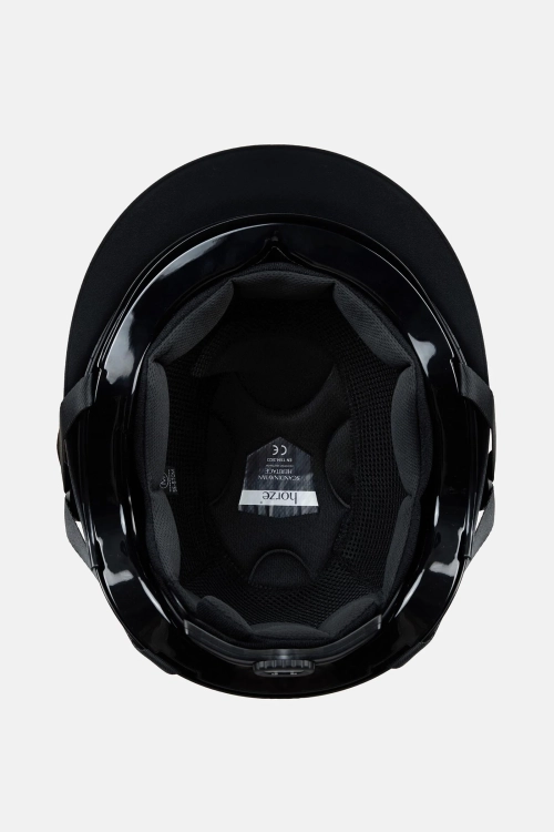 Kask jeździecki z miękką wyściółką Horze Aero Gloss w kolorze black/black