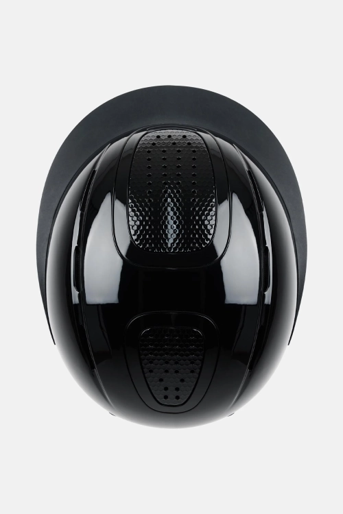 Kask jeździecki z błyszczącą skorupą Horze Aero Gloss w kolorze black/black