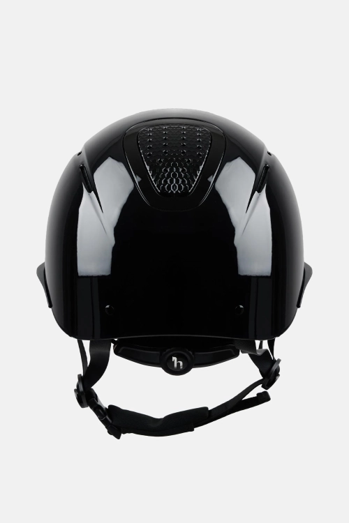 Kask jeździecki z regulacją Horze Aero Gloss w kolorze black/black