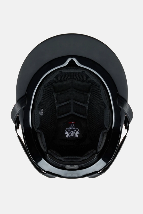 Kask jeździecki z ochroną nosa B Vertigo Zenith Crystal Gloss w kolorze black/black