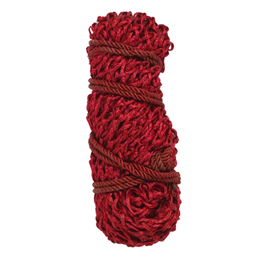 Duża siatka na siano z oczkami 5cm w kolorze red