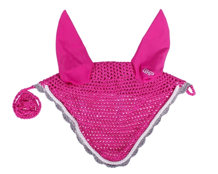 Nauszniki dla konia QHP Color w kolorze fuchsia