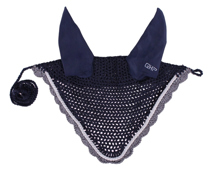 Nauszniki dla konia QHP Color w kolorze navy
