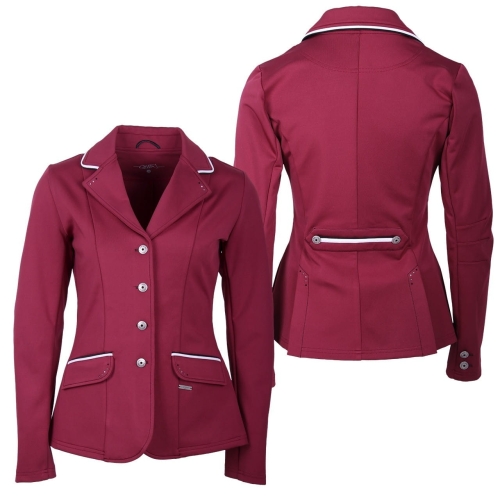 Frak jeździecki damski QHP Coco w kolorze salsa red