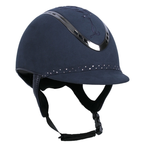 Kask jeździecki w kolorze granatowym QHP Botanic