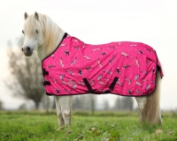 YORK derka padokowa z polarem HORSI różowa