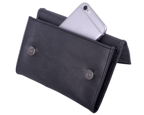 Etui na telefon na pasek QHP w kolorze czarnym