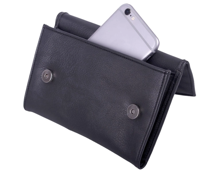 Etui na telefon na pasek QHP w kolorze czarnym