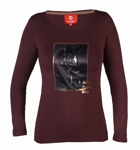 Bluzka jeździecka z długim rękawem Horka Grande w kolorze raisin