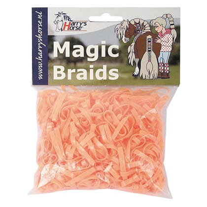 Pomarańczowe gumki do zaplatania grzywy Harry's Horse Magic