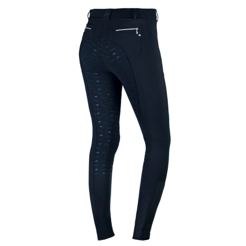 Bryczesy damskie Schockemöhle Victory w kolorze midnight blue widoczne z tyłu