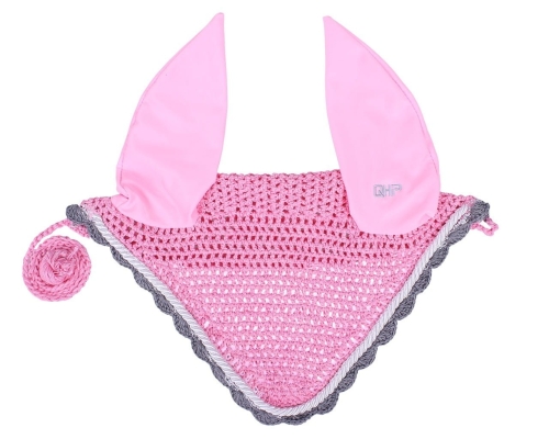 Nauszniki dla konia QHP Color w kolorze flamingo pink