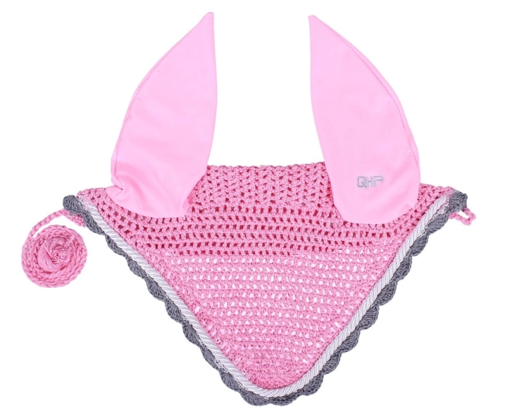 Nauszniki dla konia QHP Color w kolorze flamingo pink