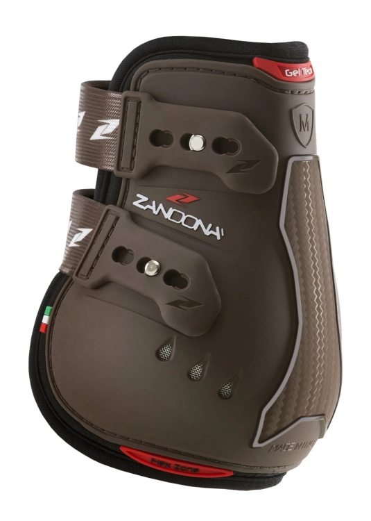 Ochraniacze dla konia na tylne nogi Zandona Carbon Air Active w kolorze brązowym