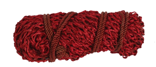 Duża siatka na siano z oczkami 5cm w kolorze red