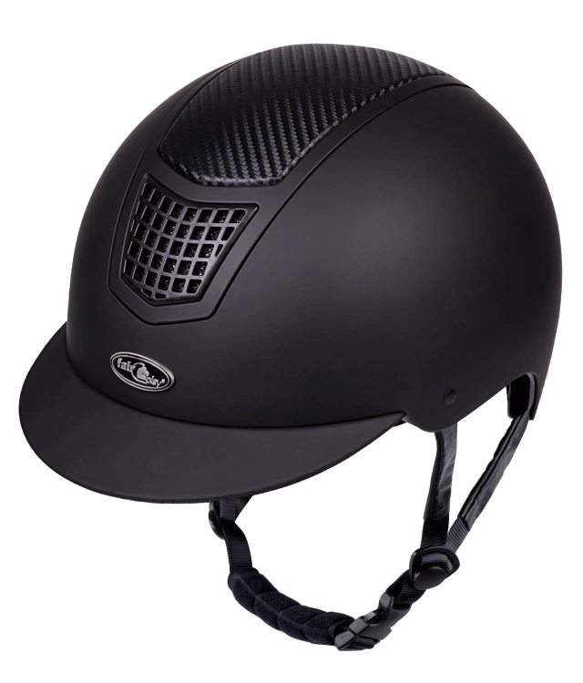 Kask jeździecki z wąskim daszkiem Fair Play Quantinum Carbon