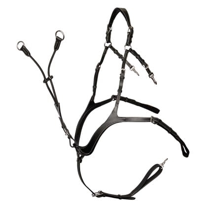 Czarny napierśnik skórzany Harry's Horse Deluxe