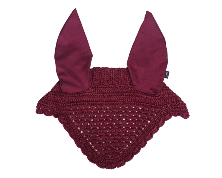 Nauszniki dla konia QHP Florence w kolorze burgundy