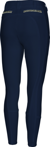 Bryczesy damskie Pikeur Henriette w kolorze night blue widoczne z tyłu