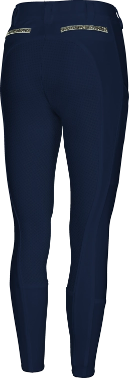 Bryczesy damskie Pikeur Henriette w kolorze night blue widoczne z tyłu