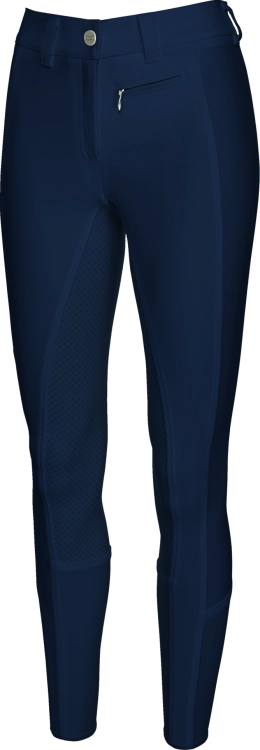 Bryczesy damskie Pikeur Henriette w kolorze night blue widoczne z przodu